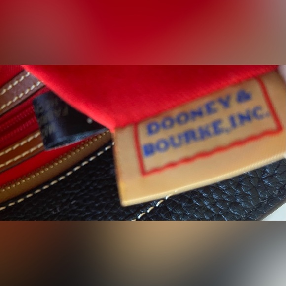 Dooney & Bourke Black Tote with Tan Straps - Picture 7 of 13